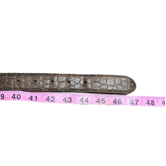 Christian Dior Brown Leather Patterned Full Grain Leather Belt Gold Buckle EUC main image 12